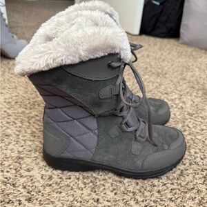 Columbia Charcoal Fur-Lined Boots
